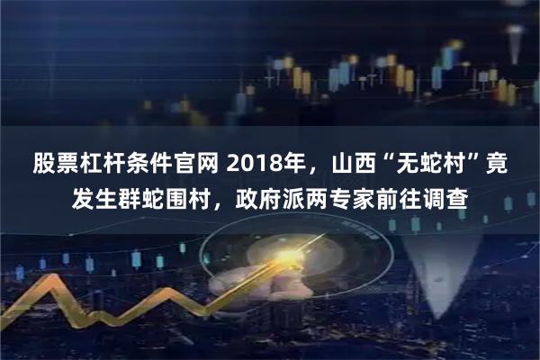 股票杠杆条件官网 2018年，山西“无蛇村”竟发生群蛇围村，政府派两专家前往调查