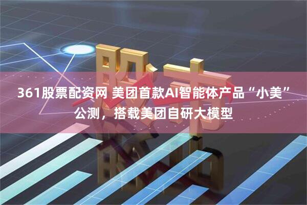361股票配资网 美团首款AI智能体产品“小美”公测，搭载美团自研大模型